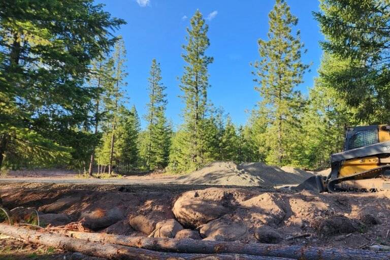 Property during cleaning of the territory dug up soil