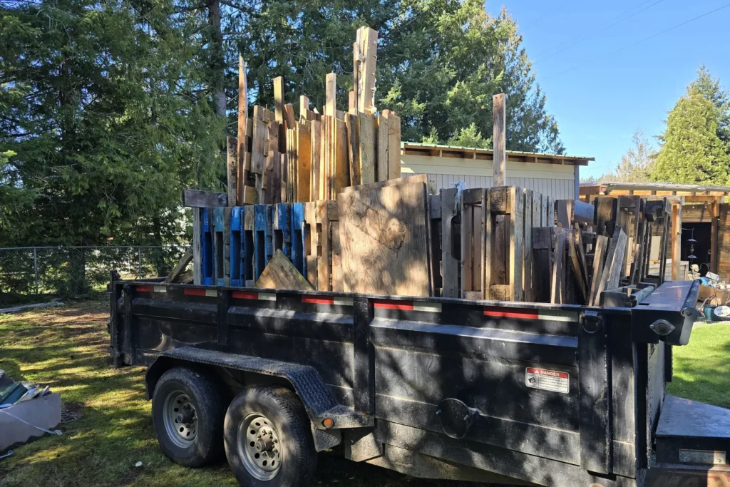 Trailer with materials and tools